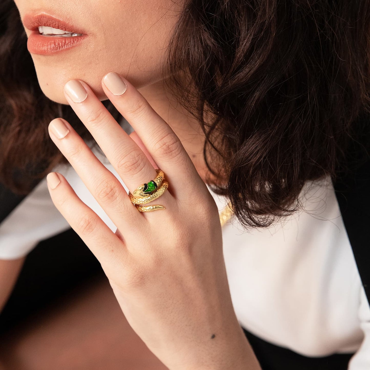 ANELLO UNOAERRE SERPENTE DORATO