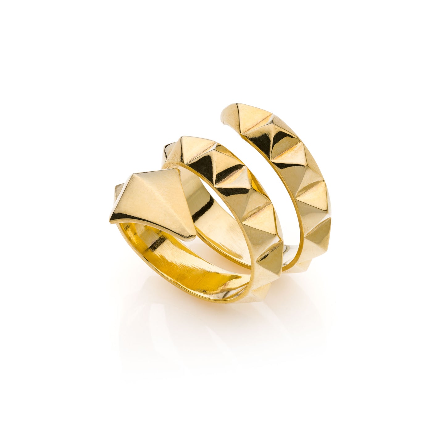 BAGUE UNIAERRE À TROIS TOURS DE PYRAMIDE