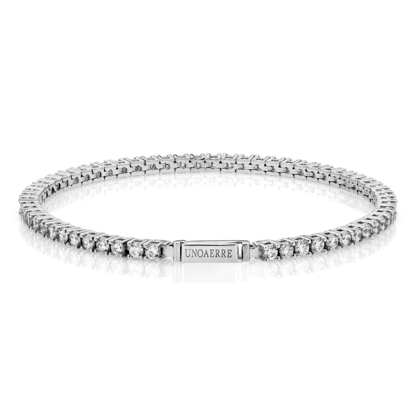 BRACCIALE TENNIS UNOAERRE IN ARGENTO