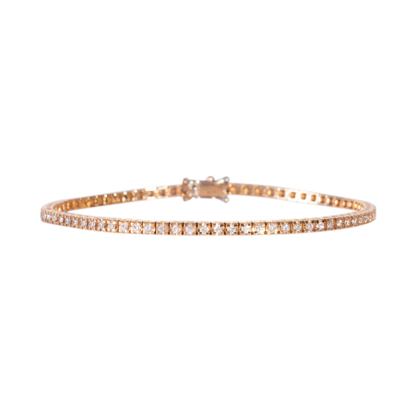 BRACELET CRIVELLI TENNIS EN OR ET DIAMANTS MARRONS