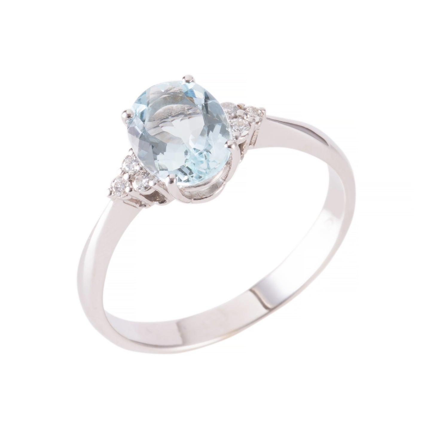 ANELLO ARTE ORO IN ORO BIANCO E ACQUAMARINA