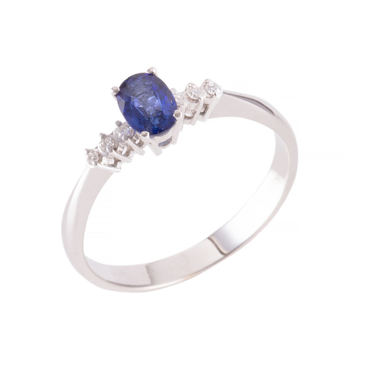 ANELLO ARTE ORO IN ORO BIANCO E ZAFFIRO NATURALE