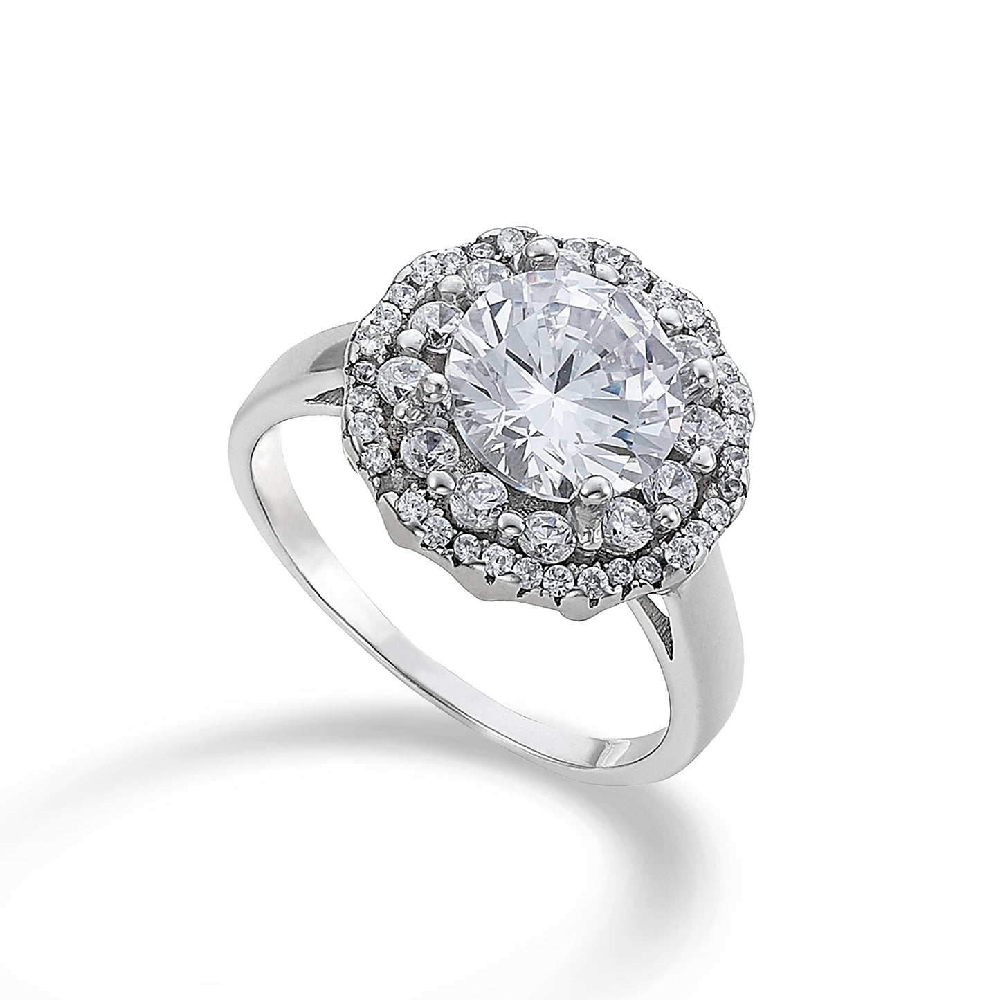 ANELLO NIHAMA IN ARGENTO CON GEMME SWAROVSKI BIANCHI