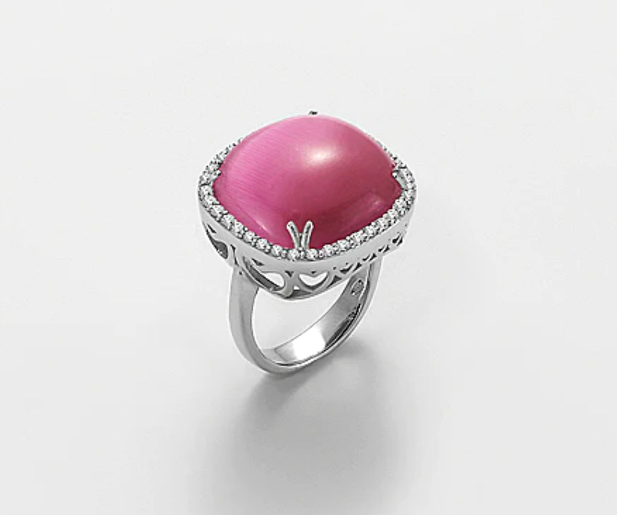 ANELLO NIHAMA IN ARGENTO CON OCCHIO DI GATTO E ZIRCONI