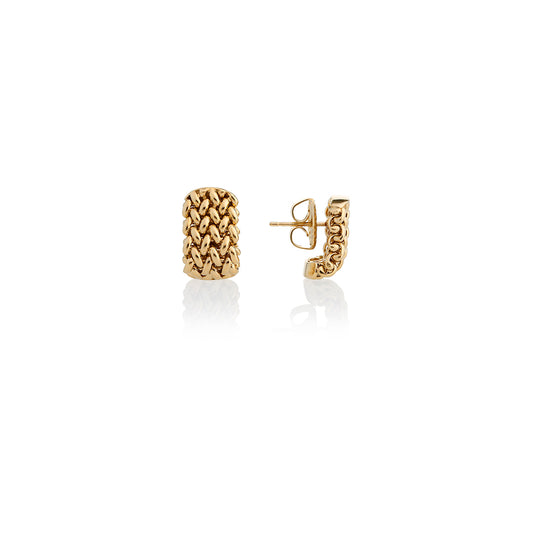 UNOAERRE EARRINGS IN CHICCO GOLDEN SILVER