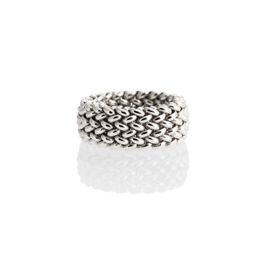 UNOAERRE RING IN CHICCO WHITE SILVER