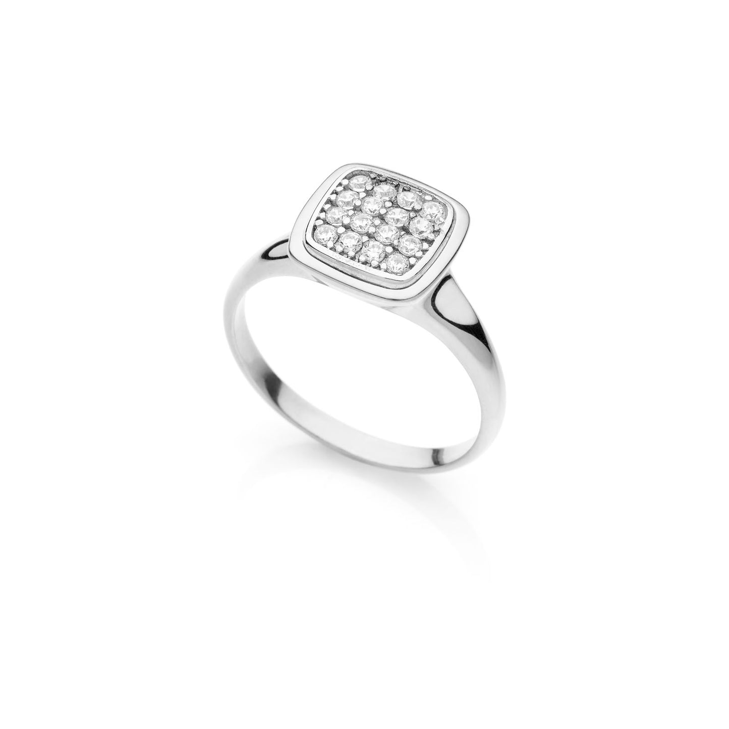 UNOAERRE RING IN SILVER WITH PAVÉ