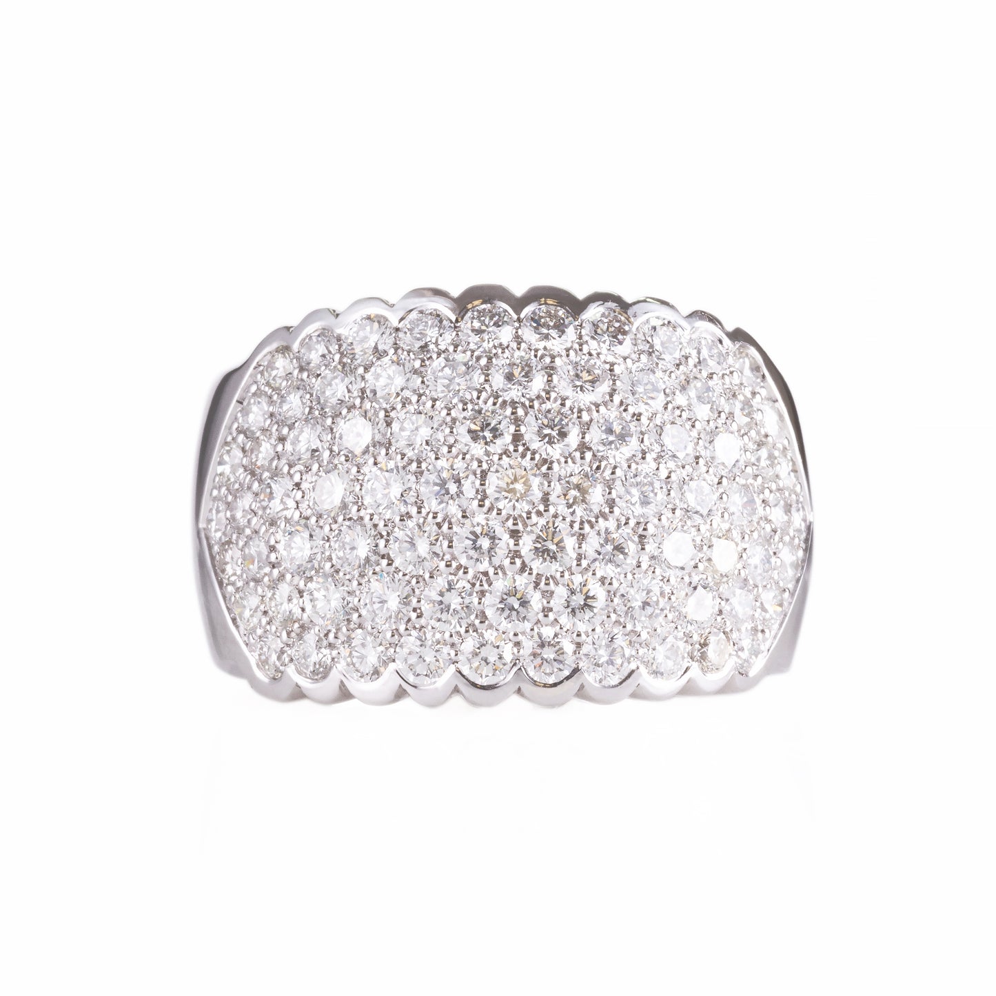 ART GOLD RING WITH NATURAL DIAMONDS