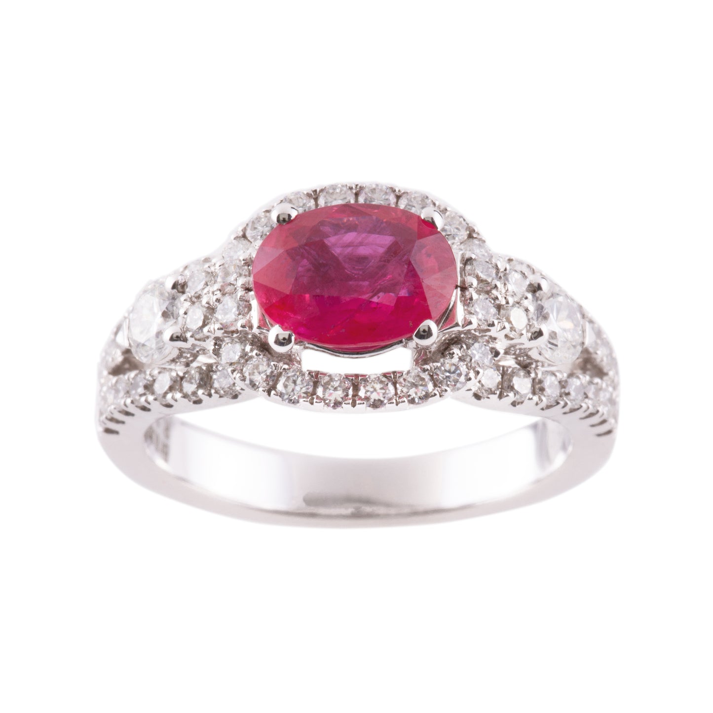 CRIVELLI RING WITH RUBY AND NATURAL DIAMONDS