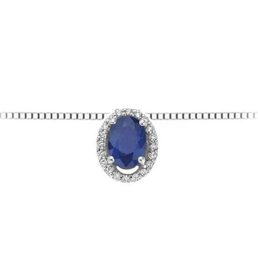 DONNAORO NECKLACE WITH OVAL SAPPHIRE