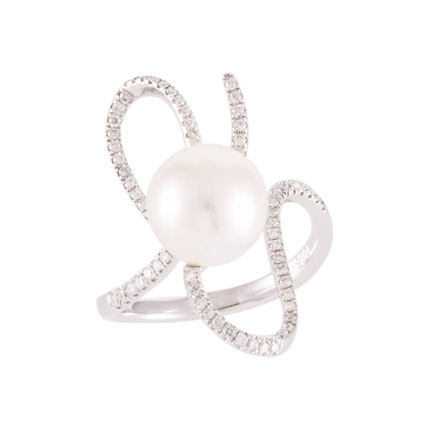 ART ORO RING IN WHITE GOLD WITH AKOYA PEARL