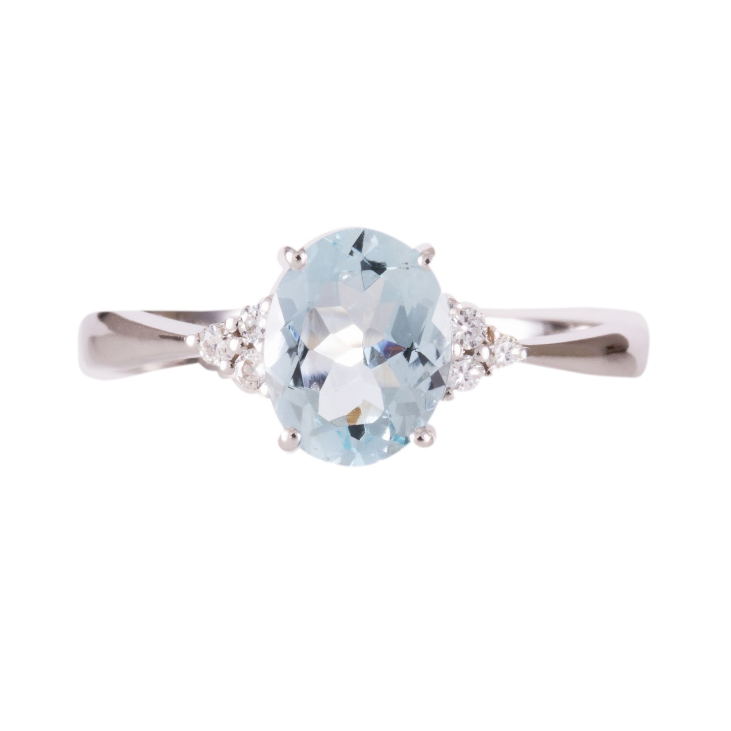 ART ORO RING IN WHITE GOLD AND AQUAMARINE