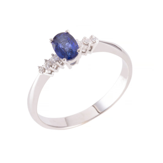 ART ORO RING IN WHITE GOLD AND NATURAL SAPPHIRE