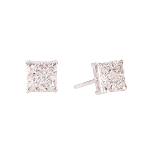 SQUARE EARRINGS ART GOLD