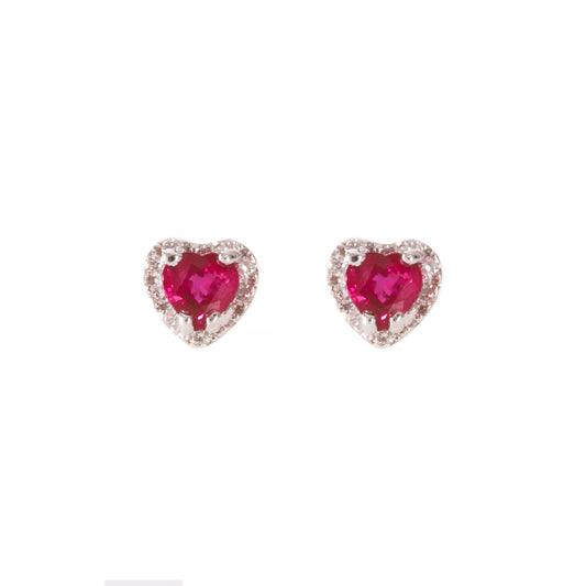 GOLD ART HEART EARRINGS