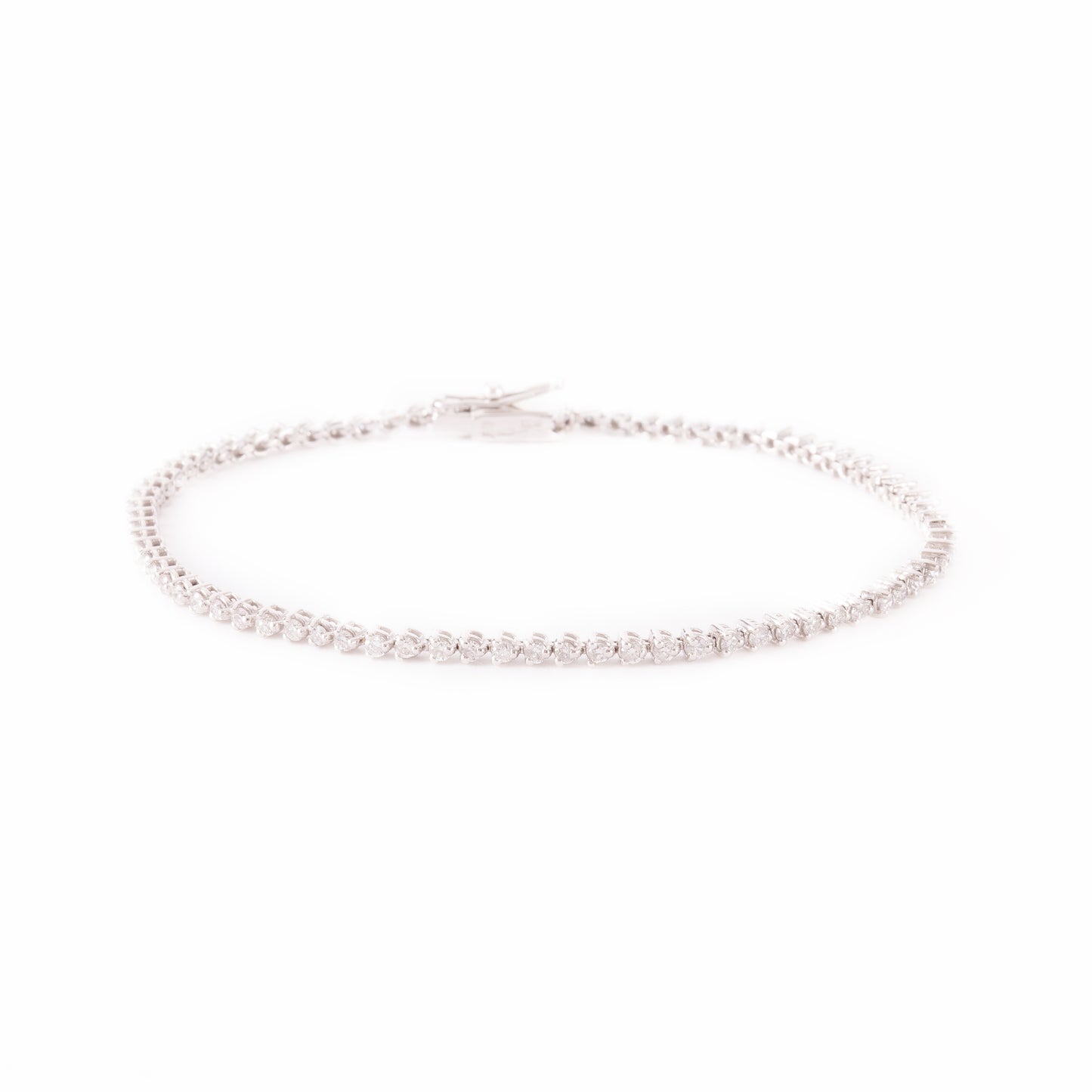 TENNIS ART BRACELET IN WHITE GOLD