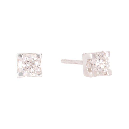 GOLD ART EARRINGS WITH NATURAL DIAMONDS