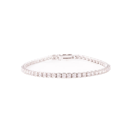 GOLD TENNIS ART BRACELET WITH NATURAL DIAMONDS