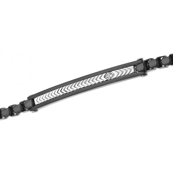 ZANCAN MEN'S BRACELET IN STEEL WITH ZIRCON