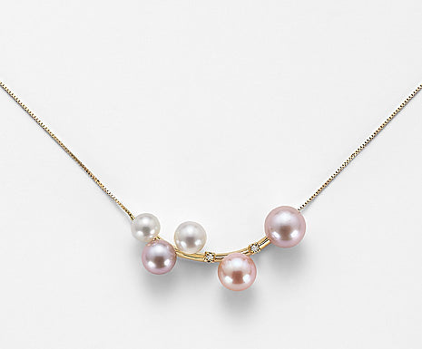 MIKIKO NECKLACE IN GOLD WITH PEARLS