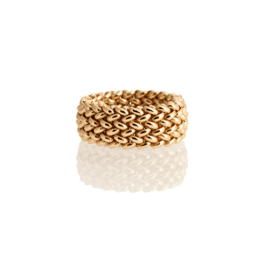 UNOAERRE RING IN CHICCO GOLDEN SILVER